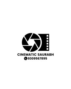 Cinematic video creator logo PNG – professional black and red filmmaking icon for editing and branding