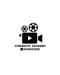 Cinematic video creator logo PNG – professional black and red filmmaking icon for editing and branding