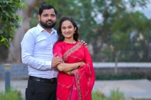 Wedding photoshoot couple image used for digital wedding banner editing and invitation design